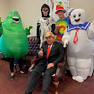 All About Insurance employees dressed up for Halloween costume contest